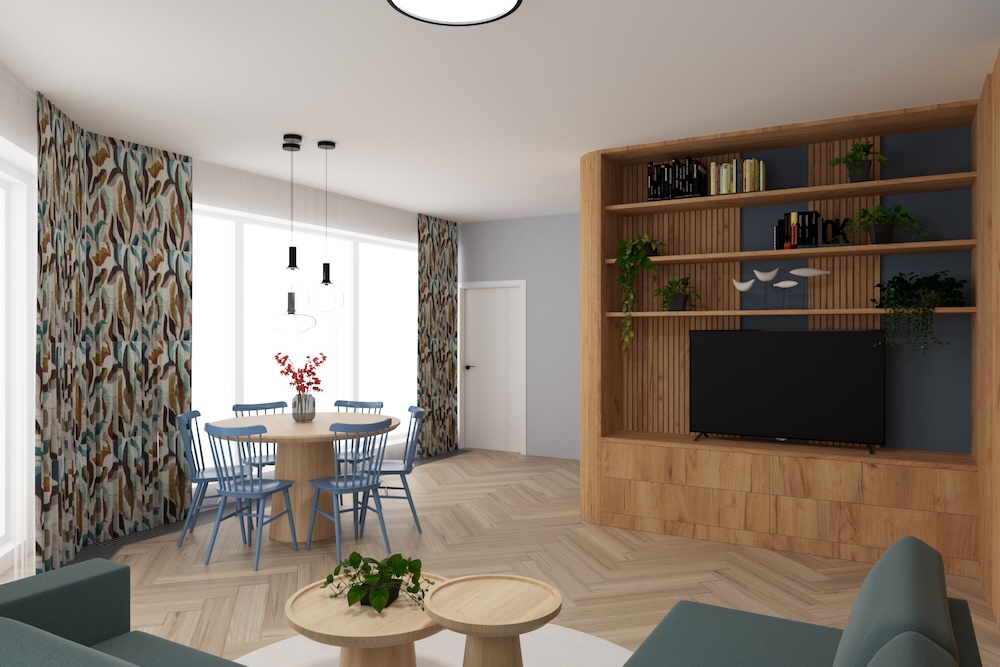 Návrh interiéru bytu v Českých Budějovicích